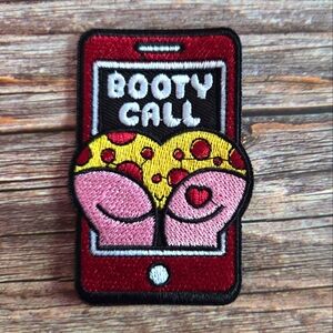 Booty Call Funny Cell Phone Playa Situationship Y2k 2000s Hook Up Iron on Patch